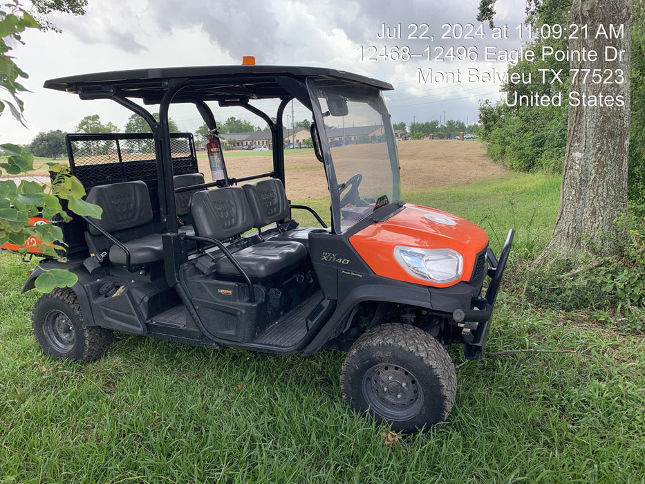 2021 Kubota RTV-X1140W-H Plastic Canopy, Windshield Acrylic Clear, LED Strobe Light, Wire Harness Kit, Back up Alarm