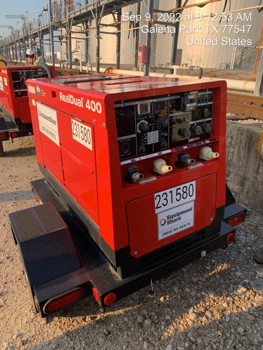 2022 Shindaiwa DGW400MDL Kubota D902 Engine, 23 HP, Dual Op Welder, Wire, Arc, Droop Stick, Tig, and CC Stick Functionality, Simulphase, 3 Phase and 1 Phase Gen Output, Single Axle NB Trlr, Slr Trckl Chrg 12V 12W, Fire Ext