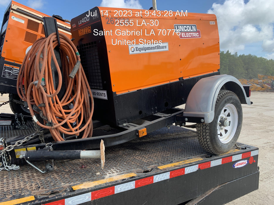 2022 Lincoln Electric LE400 Kubota V1505, Trlr, Cable Rack, Light Kit, ES Decals, T3