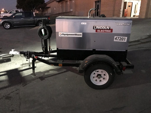 2019 Lincoln Electric Vantage 322 Ready-Pak 3, Two Wheel Trailer, Fender and Light Kit, Cable Rack