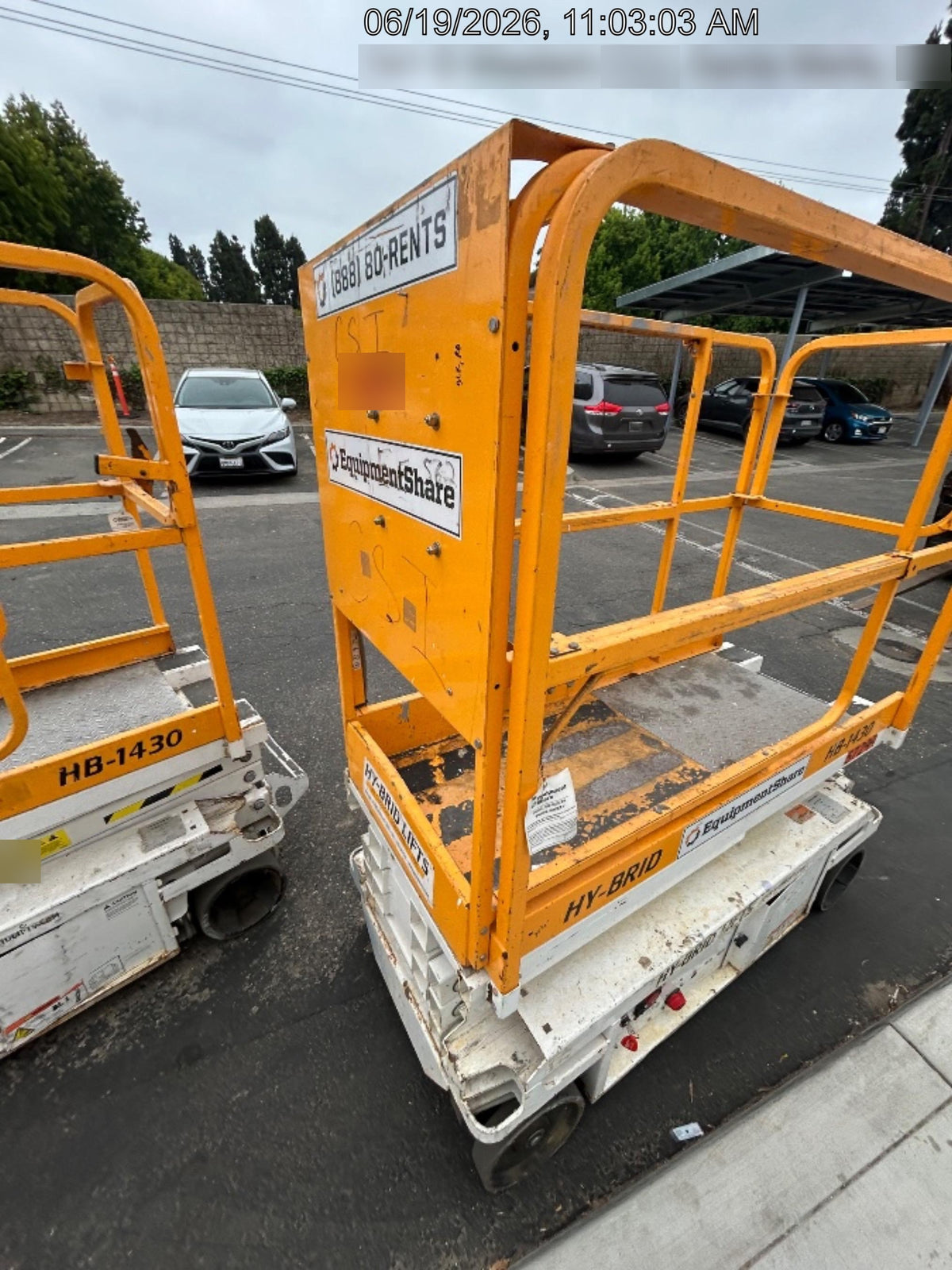 Custom Equipment HB-1430 Hy-Brid Scissor Lift
Platform capacity up to 670 lbs
Working height up to 20 ft
Weighs under 1,700 lbs
Non-marking wheels