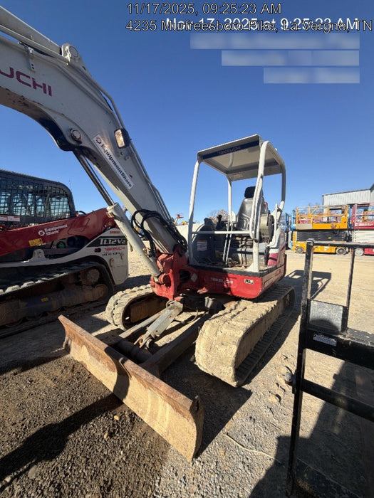 2019 Takeuchi TB260 Takeuchi TB260 Canopy w/Rubber Tracks, Auxiliary Hydraulics, Standard Blade, Manual QC