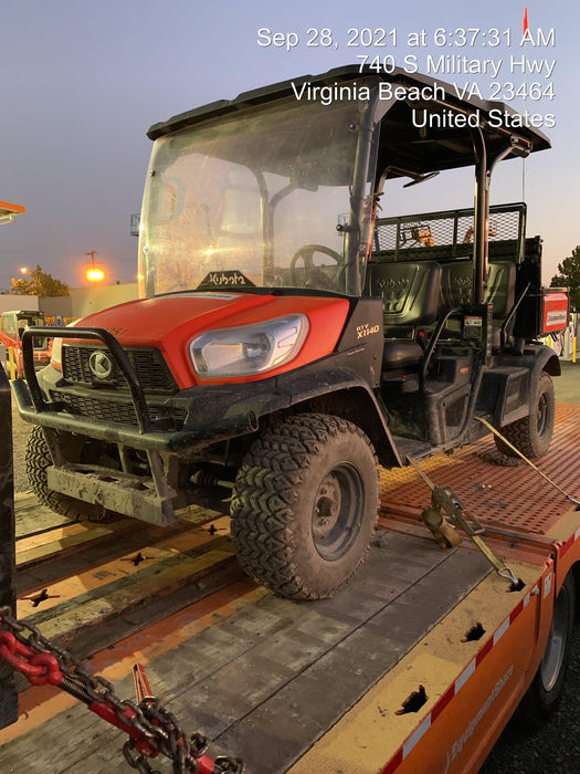 2021 Kubota RTV-X1140W-H Plastic Canopy, Windshield Acrylic Clear, LED Strobe Light, Wire Harness Kit, Back up Alarm