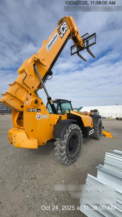2020 JCB 512-56 Cab/Heat/Air, 109Hp, Solid Tires, Work Lights, Beacon, Aux Hydraulics, Back up Alarm, Lifting Eye, ES Decals