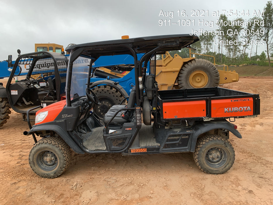 2020 Kubota RTV-X1140W-H 4WD utility cart -LED strobe -Windshield tempered glass -Plastic canopy -Wire harness kit -Backup alarm