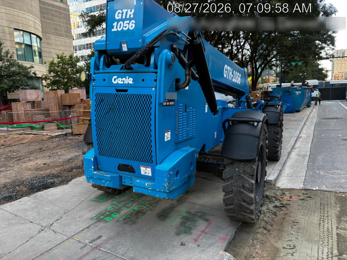 2018 Genie GTH-1056 GTH-1056 w/Open ROPS, Solid Tires, Work Lights, 60" carriage/forks, cab mesh, beacon