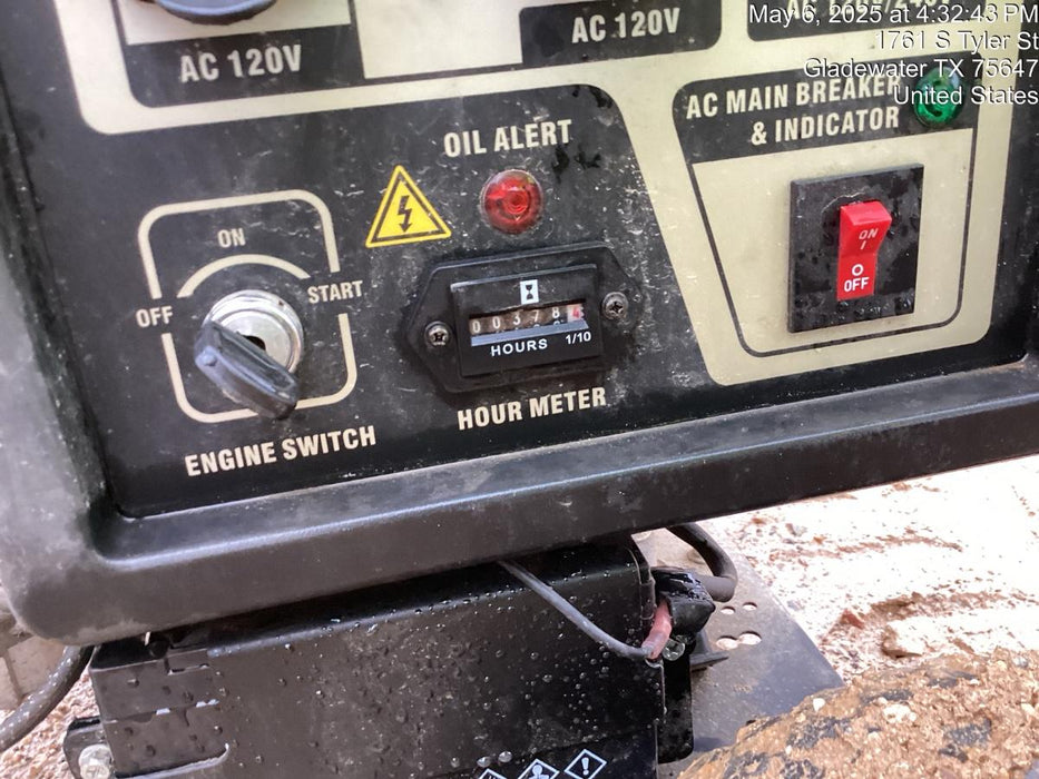 2023 Atlas Copco P6500W 5.5kW, AC390FD Gasoline Engine, Wheel & Handle Kit, (2) 120V Duplex 15A + (1) 120/240V 30A Twist Lock