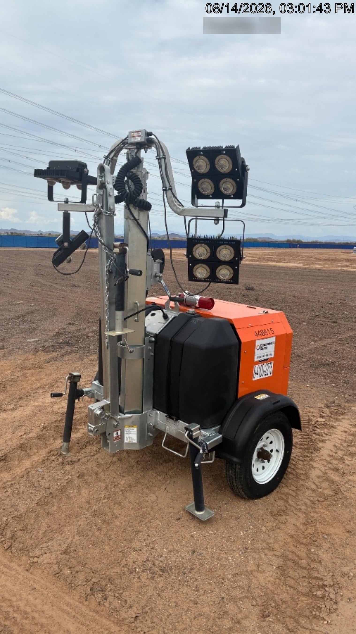 2024 Wanco WLTT-4MM4K Diesel, Deep Sea Controller, Shore Power Plug, Auto Start, (4) 350W LED Floodlights, 4kW Generator, 60 Gal Fuel Tank, 2" Ball, T3
