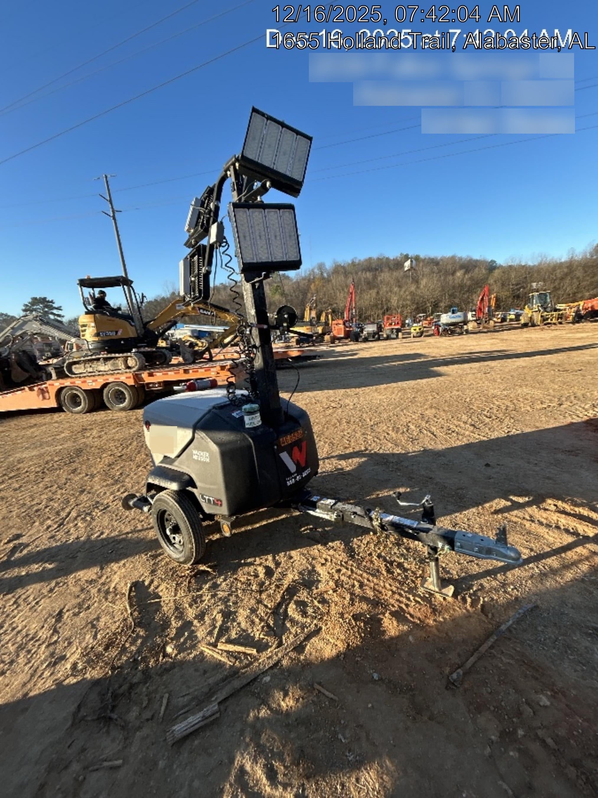 2024 Wacker Neuson LTT4 Diesel, Kohler KDW702, Deep Sea Controller, Auto Start, LED 320W, Bypass Outlet, T3