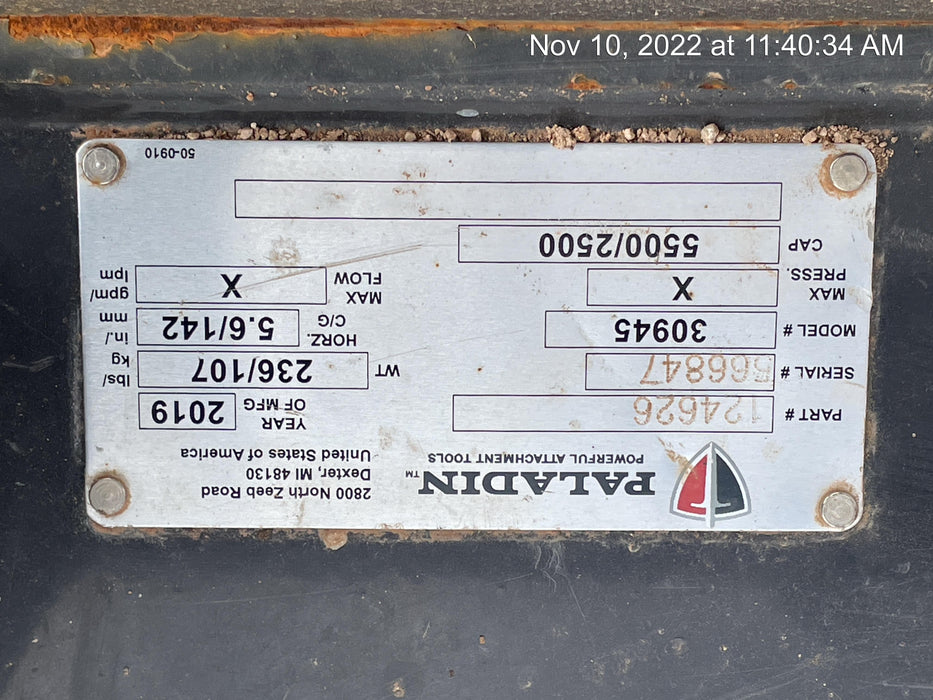 2021 PALADIN 48" Pallet Fork Assembly