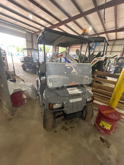 2022 Club Car CA100E Canopy, Fold down Windshield, Beacon, Back up Alarm, All-Trail Trials, HD 8 V Batteries, Trailer Hitch and Ball