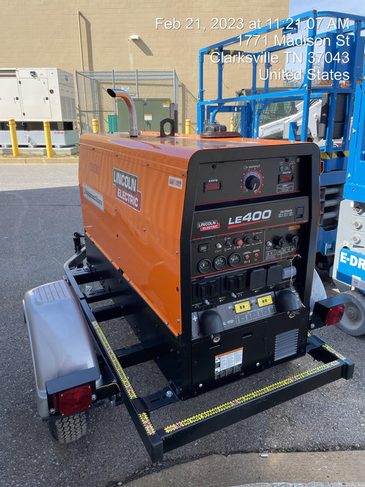 2022 Lincoln Electric LE400 Kubota V1505, Trlr, Cable Rack, Light Kit, ES Decals, T3