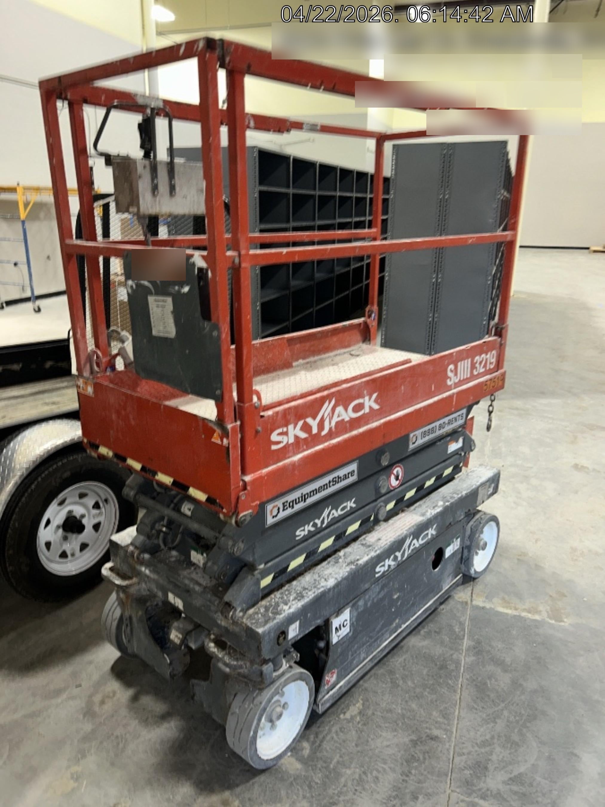 2016 Skyjack SJIII-3219 Standard Rental Specs