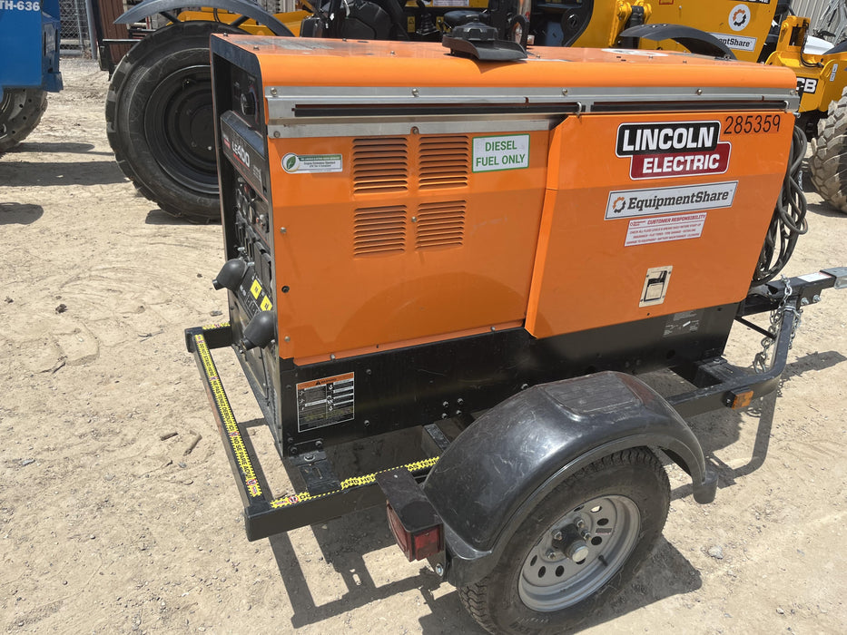 2022 Lincoln Electric LE400 Kubota V1505, Trlr, Cable Rack, Light Kit, ES Decals, T3