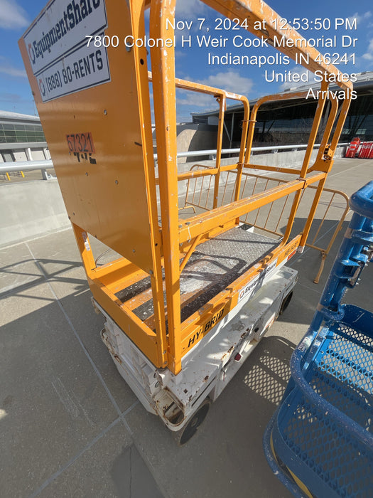 Custom Equipment HB-1430 <ul>
 <li>Hy-Brid Scissor Lift</li>
  <li>Platform capacity up to 670 lbs.</li>
  <li>Working height up to 20 ft</li>
  <li>Weighs under 1,700 lbs.</li>
  <li>Non-marking wheels </li>
</ul>