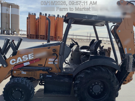 2019 Case 580N EP Canopy, 4WD, GP Front Bucket, Standard Stick, 1 Way Aux Hydraulics, ISO Controls