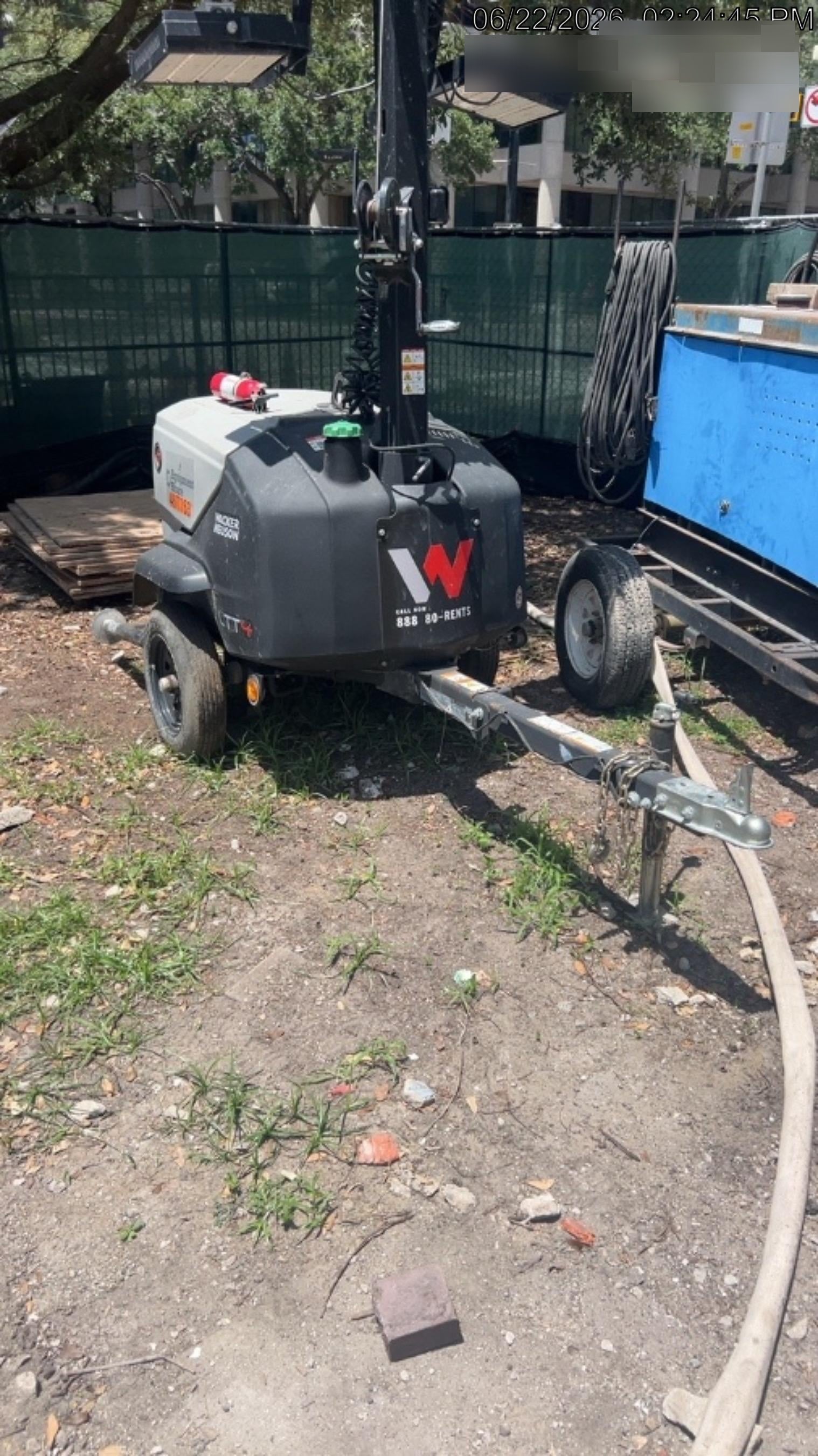 2024 Wacker Neuson LTT4 Diesel, Kohler KDW702, Deep Sea Controller, Auto Start, LED 320W, Bypass Outlet, T3