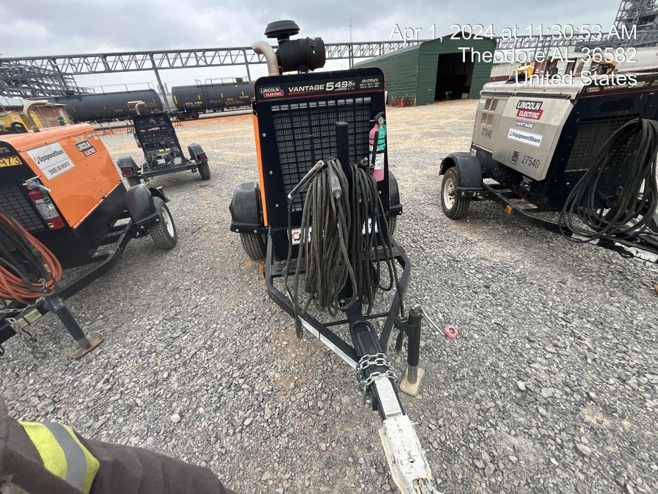 2021 Lincoln Electric Vantage 549X Ready Pak 3, ORANGE (includes trailer, cable rack, fender light kit)