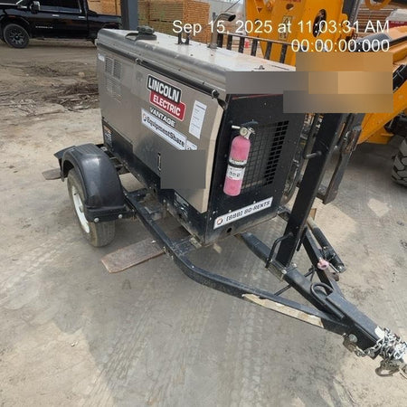 2019 Lincoln Electric Vantage 322 Ready-Pak 3, Two Wheel Trailer, Fender and Light Kit, Cable Rack
