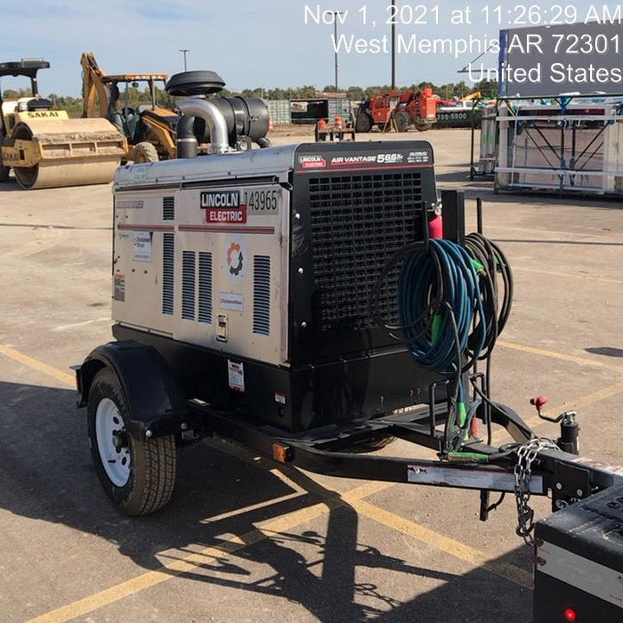 2021 Lincoln Electric Air Vantage 566 Air Vantage 566X Ready Pak 3 (includes trailer, cable rack, fender light kit); no telematics