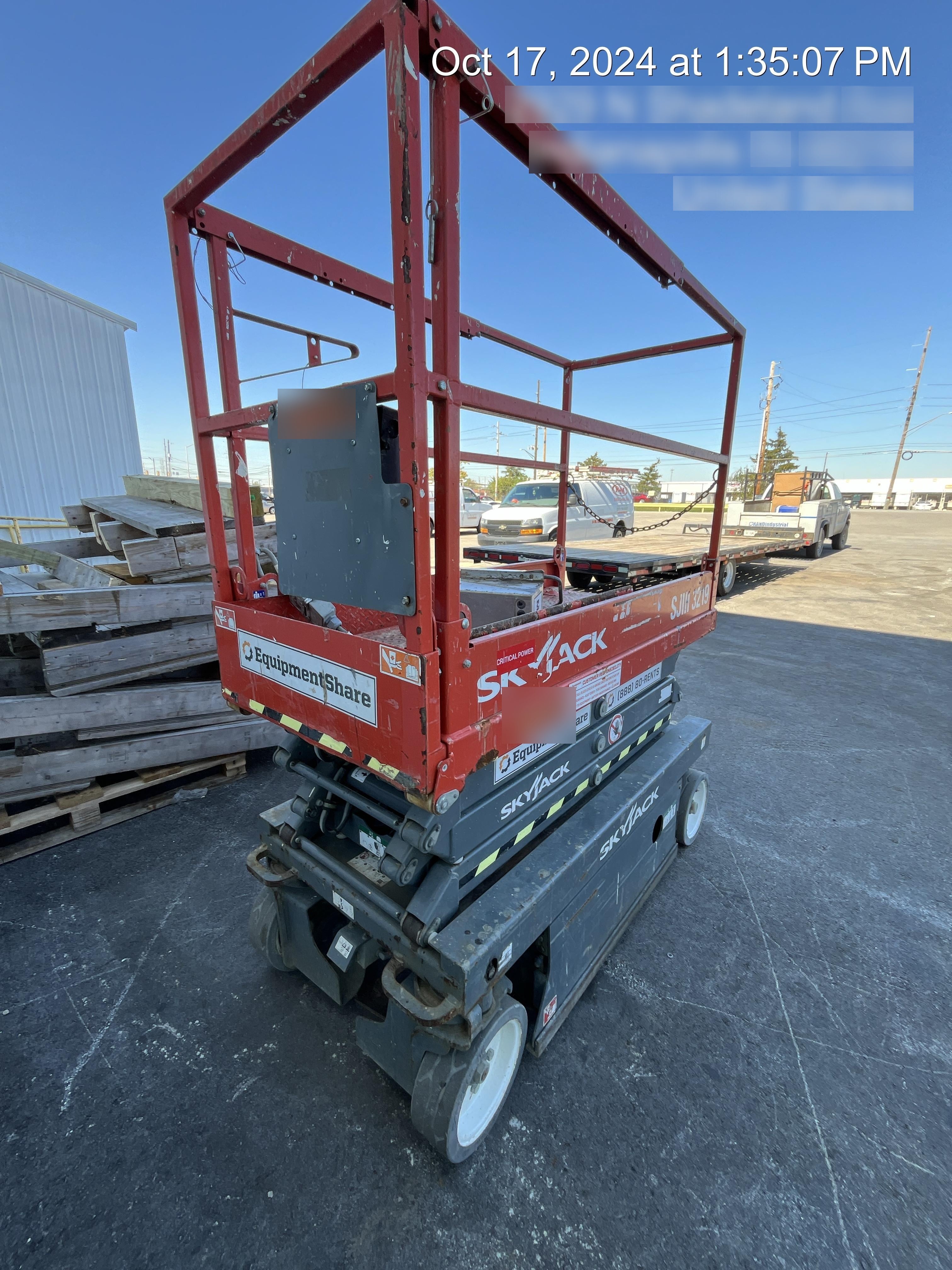 2016 Skyjack SJIII-3219 Standard Rental Specs