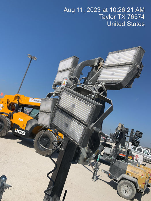 2022 Allmand NLV3GR (4) LED Light Fixture 350W, 23' Vertical Mast, 3kW Prime, Towable, ES Decals, T3
