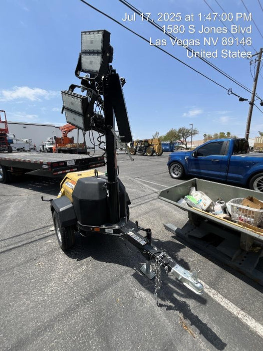 2022 Allmand NLV3GR (4) LED Light Fixture 350W, 23' Vertical Mast, 3kW Prime, Towable, ES Decals, T3