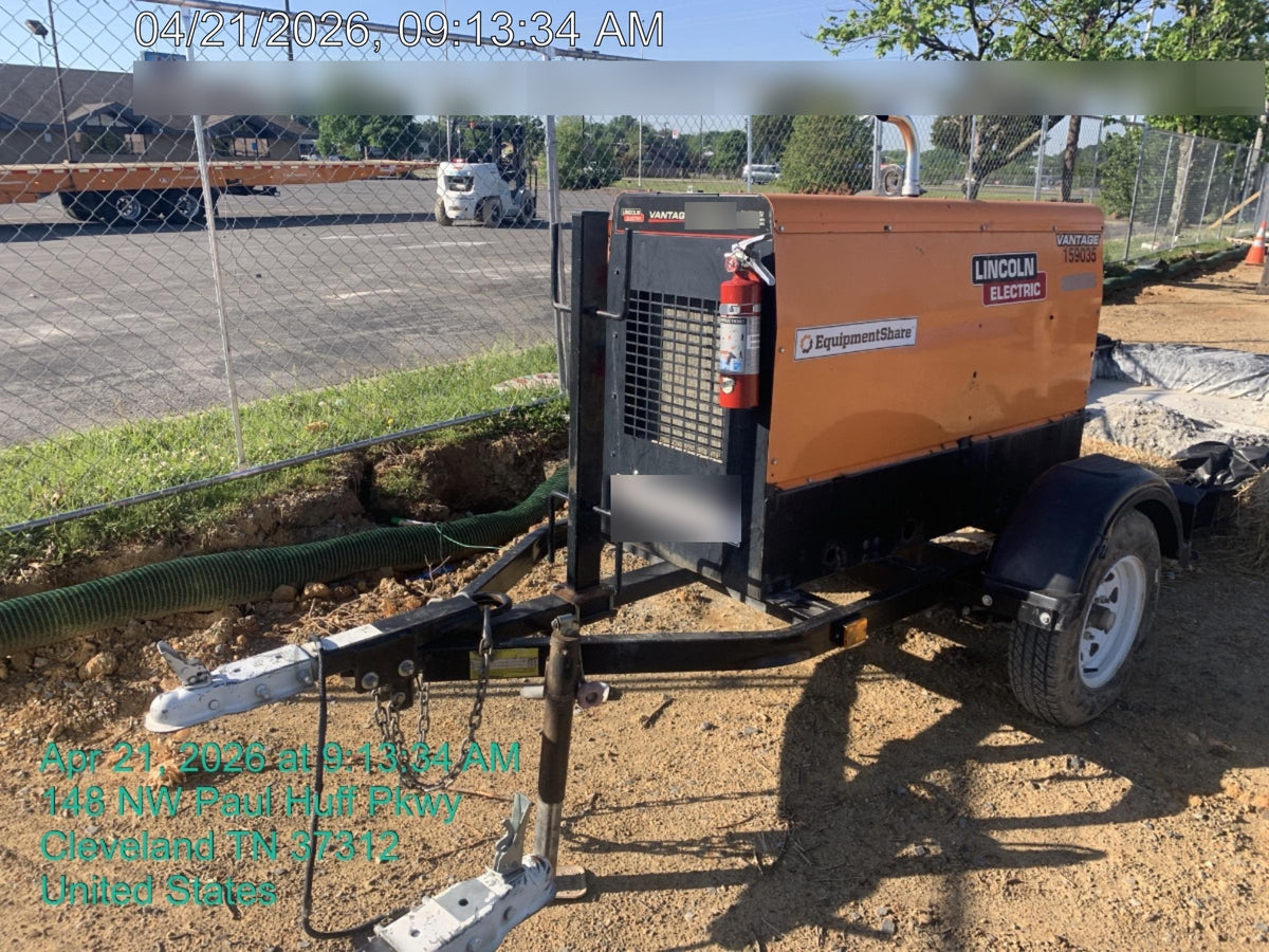 2021 Lincoln Electric Vantage 322 Vantage 322 Ready Pak 3 w/ Decals, ORANGE (includes trailer, cable rack, fender light kit) NO Telematics