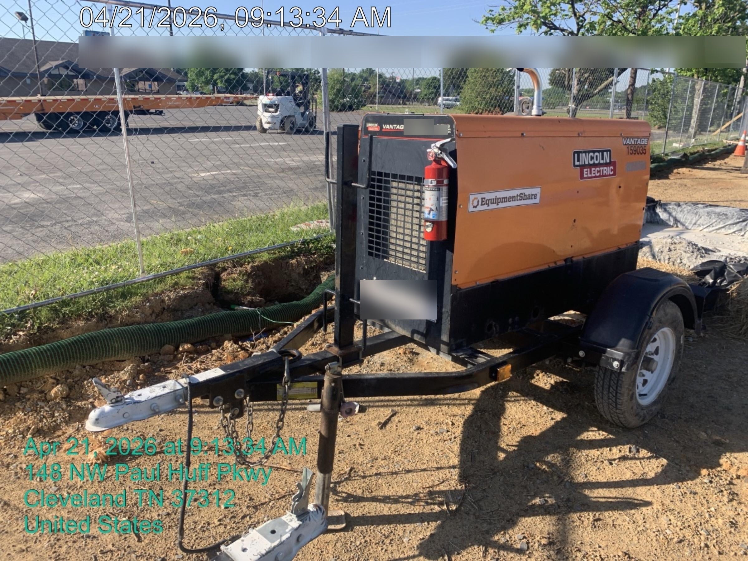 2021 Lincoln Electric Vantage 322 Vantage 322 Ready Pak 3 w/ Decals, ORANGE (includes trailer, cable rack, fender light kit) NO Telematics