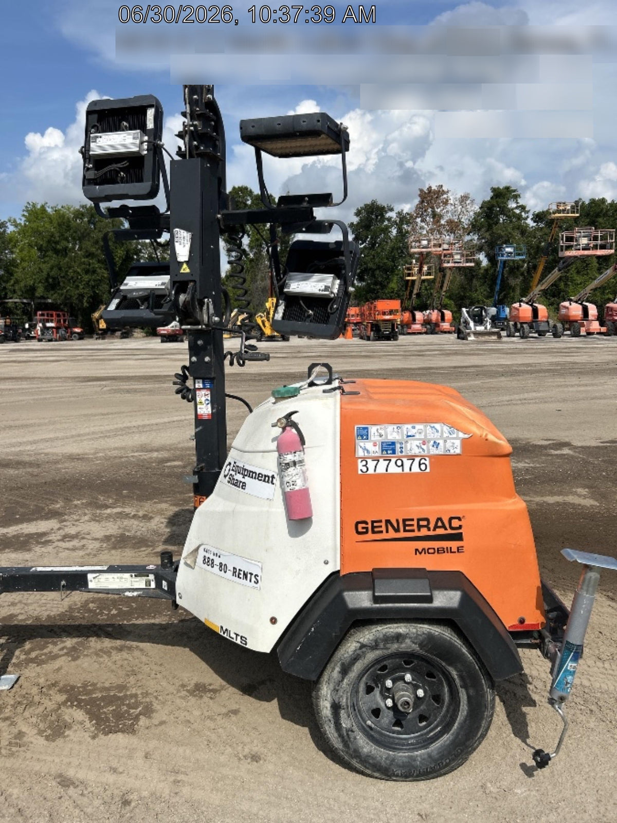 2023 Generac MLT2 Diesel, Flex Switch 120V Input, Powerzone Controller, 
(4) 320W LED Lights, 4kW Generator, 39.9 Gal Fuel Tank, 2" Ball, T3