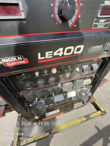 2022 Lincoln Electric LE400 Kubota V1505, Trlr, Cable Rack, Light Kit, ES Decals, T3