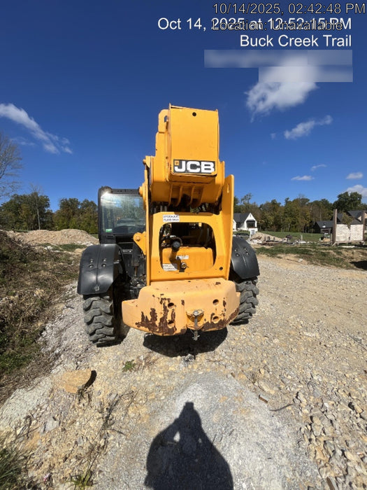 2019 JCB 512-56 Canopy, 74 HP, Solid Tires, STD Worklight, Beacon, Aux Hydraulics, Lifting Eye, Back up Alarm 66" Carriage, 60" Forks