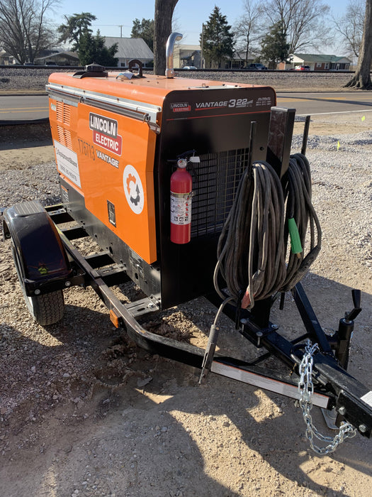 2021 Lincoln Electric Vantage 322 Vantage 322 Ready Pak 3 w/ Decals, ORANGE (includes trailer, cable rack, fender light kit) NO Telematics