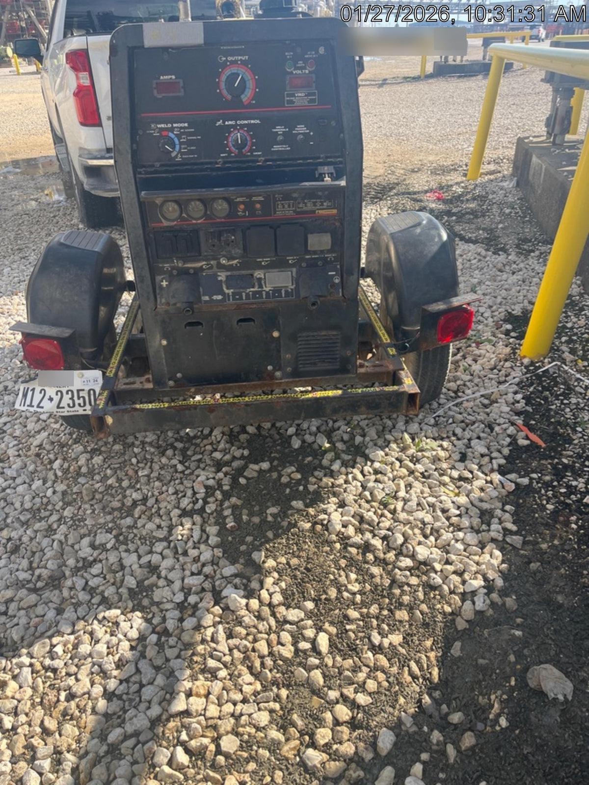 2019 Lincoln Electric Vantage 322 Ready-Pak 3, Two Wheel Trailer, Fender and Light Kit, Cable Rack