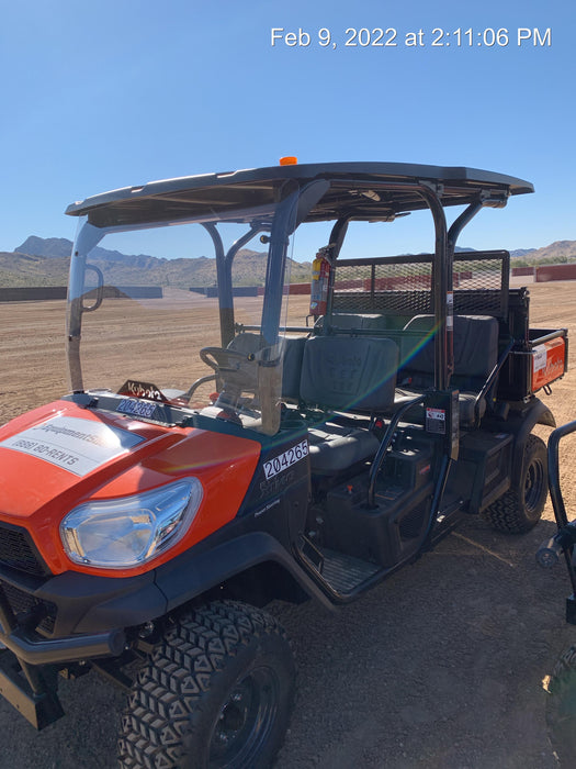 2022 Kubota RTV-X1140W-H Plastic Canopy, Windshield Acrylic Clear, LED Strobe Light, Wire Harness Kit, Back up Alarm