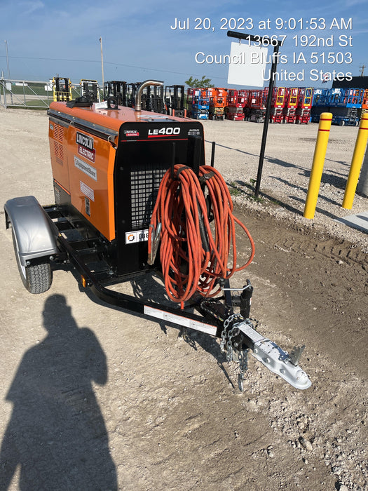 2022 Lincoln Electric LE400 Kubota V1505, Trlr, Cable Rack, Light Kit, ES Decals, T3