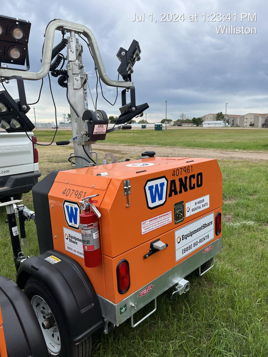 2024 Wanco WLTT-4MM4K Diesel, Deep Sea Controller, Shore Power Plug, Auto Start, (4) 350W LED Floodlights, 4kW Generator, 60 Gal Fuel Tank, 2" Ball, T3