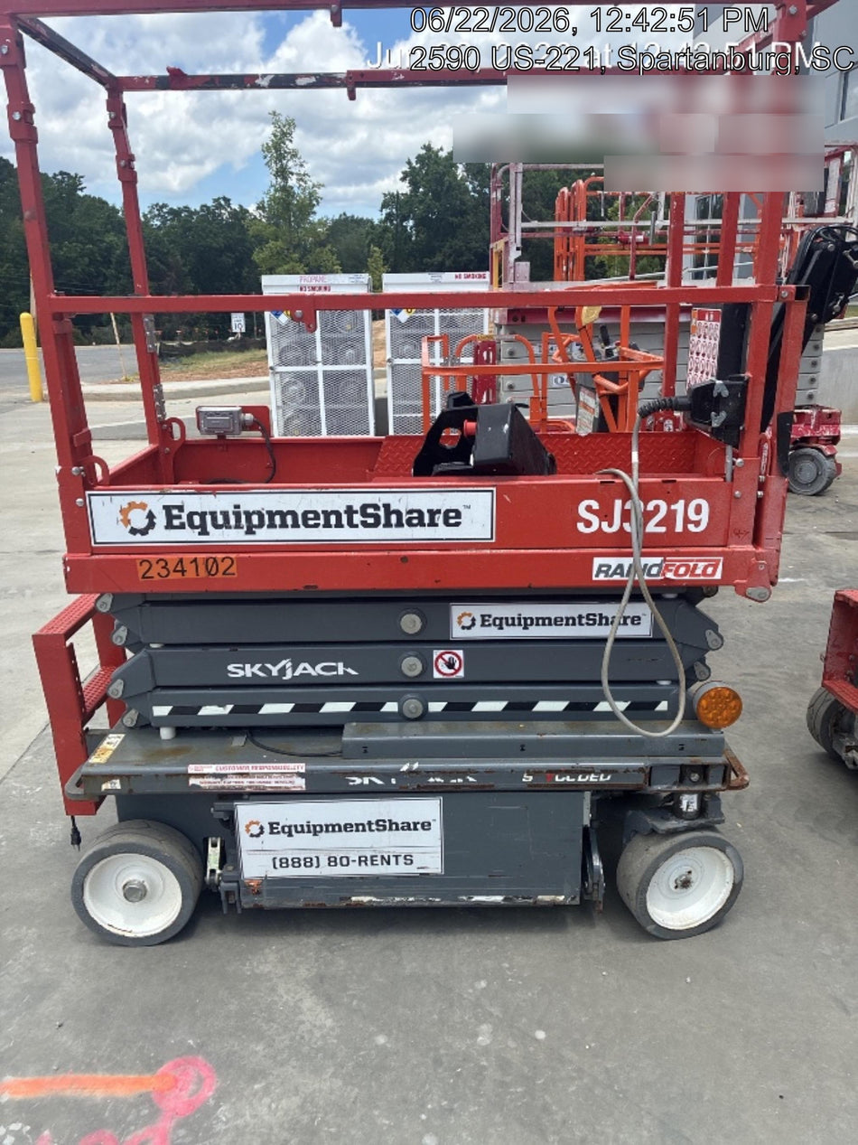 2019 Skyjack SJIII-3219 Standard Options, Trojan Batteries
