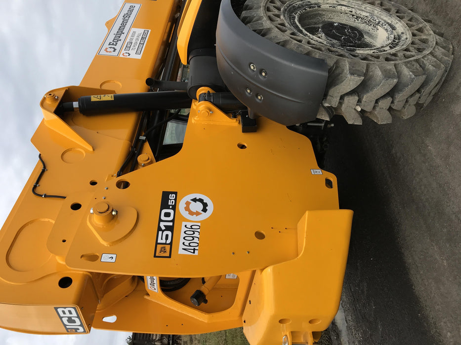 2019 JCB 510-56 Canopy, 74 HP, Solid Tires, STD Worklight, Beacon, Aux Hydraulics, Lifting Eye, Back up Alarm w/66" Carriage/60" Forks