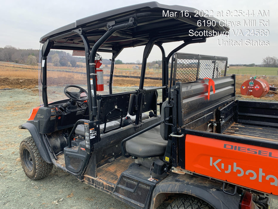 2021 Kubota RTV-X1140W-H Plastic Canopy, Windshield Acrylic Clear, LED Strobe Light, Wire Harness Kit, Back up Alarm