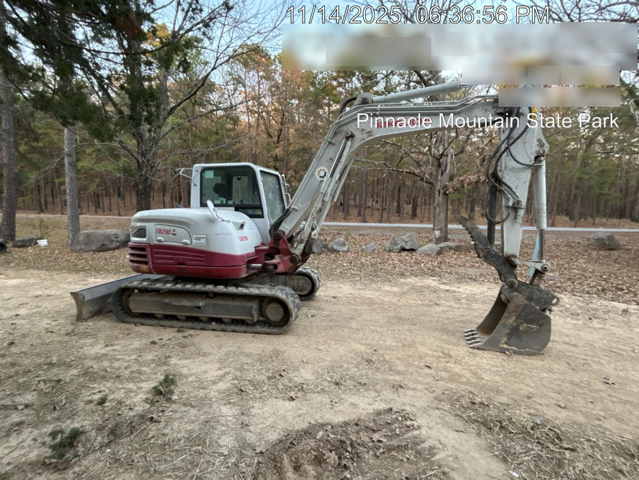 2019 Takeuchi TB290 Cab/Heat/AC Rubber tracks, Dozer blade, Travel alarm, Auxiliary hydraulics w/Manual QC, Hydraulic thumb, 18", 24", and 36" Buckets