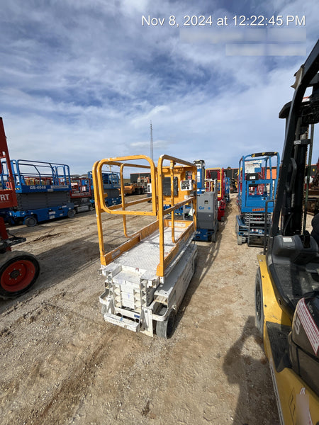 Custom Equipment HB-1430 <ul>
 <li>Hy-Brid Scissor Lift</li>
  <li>Platform capacity up to 670 lbs.</li>
  <li>Working height up to 20 ft</li>
  <li>Weighs under 1,700 lbs.</li>
  <li>Non-marking wheels </li>
</ul>