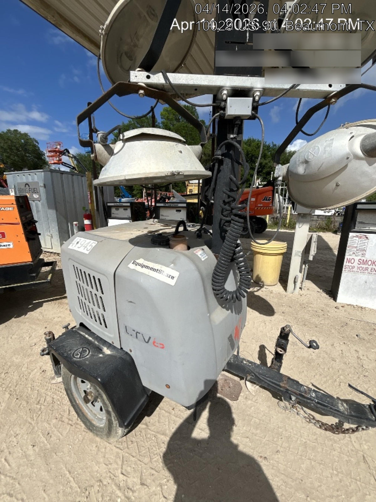 Wacker Neuson LTV6K-MH Power mast, 1100W MH, Fuel Sensors, Wiring Harness