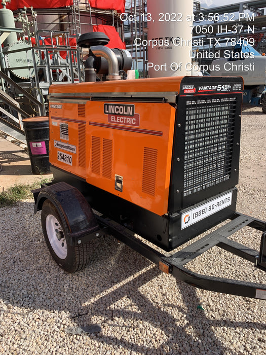 2022 Lincoln Electric Vantage 549X Crosslink Technology, Trailer Mounted