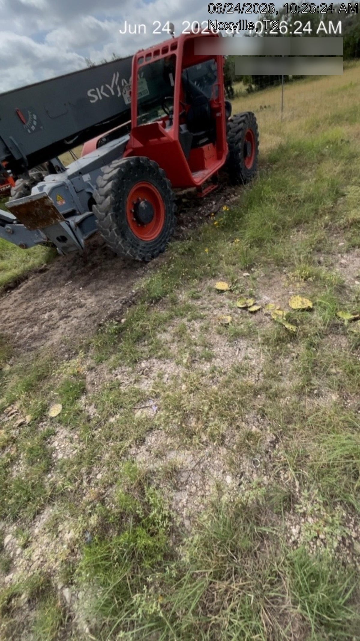 2018 Skyjack SJ1056 TH Skyjack 1056 TH Telehandler w/Open ROPS, Work Lights/Beacon, Solid Tires, 60" Carriage and Forks
