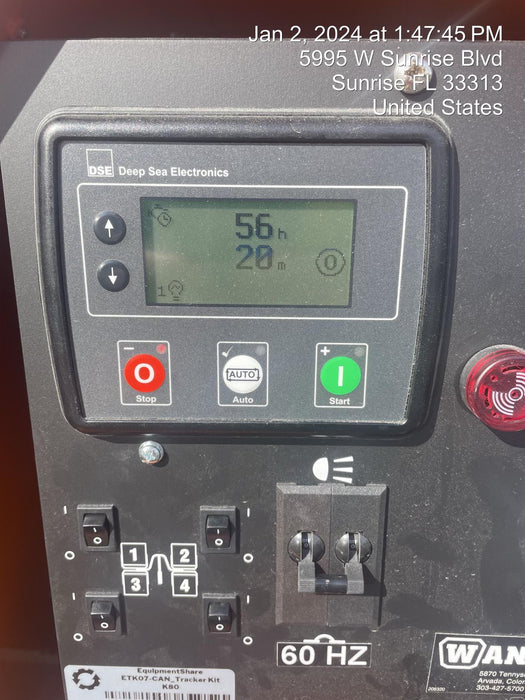 2023 Wanco WLTT-4MM4K Diesel, Deep Sea Controller, Shore Power Plug, Auto Start, (4) 350W LED Floodlights, 4kW Generator, 60 Gal Fuel Tank, 2" Ball, T3