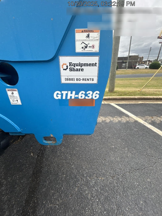 2020 Genie GTH-636 Canopy, Solid Tires, Work Lights, Beacon, Aux Hydraulics, Back up Alarm