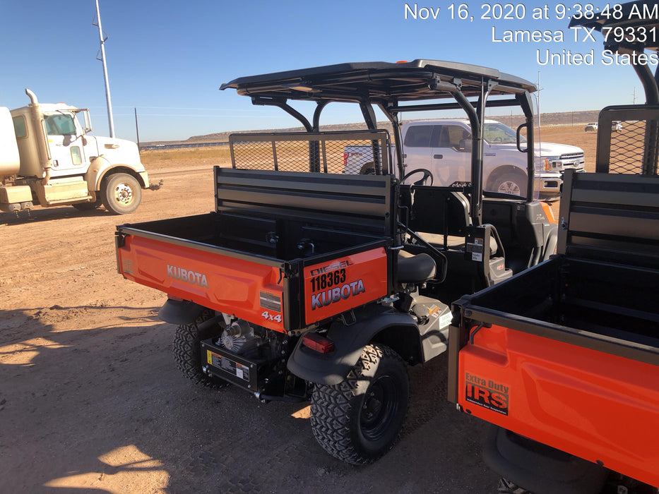 Kubota RTV-X1140W-H Canopy, 4-Seater, Diesel, Windshield Acrylic Clear, LED Strobe, Backup Alarm