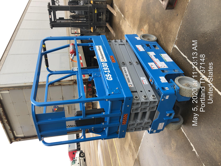 2019 Genie GS-1930 Fixed Rails with Chain Entry