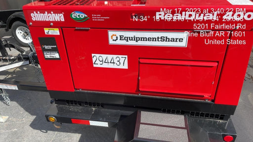 2023 Shindaiwa DGW400MDL Kubota D902 Engine, 23 HP, Dual Op Welder, Wire, Arc, Droop Stick, Tig, and CC Stick Functionality, Simulphase, 3 Phase and 1 Phase Gen Output, Single Axle NB Trlr, Slr Trckl Chrg 12V 12W, Fire Ext